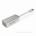 USB 3.0 Multifunction Card Reader, Supports SD, microSD, SDHC, MMC and Compact Flash